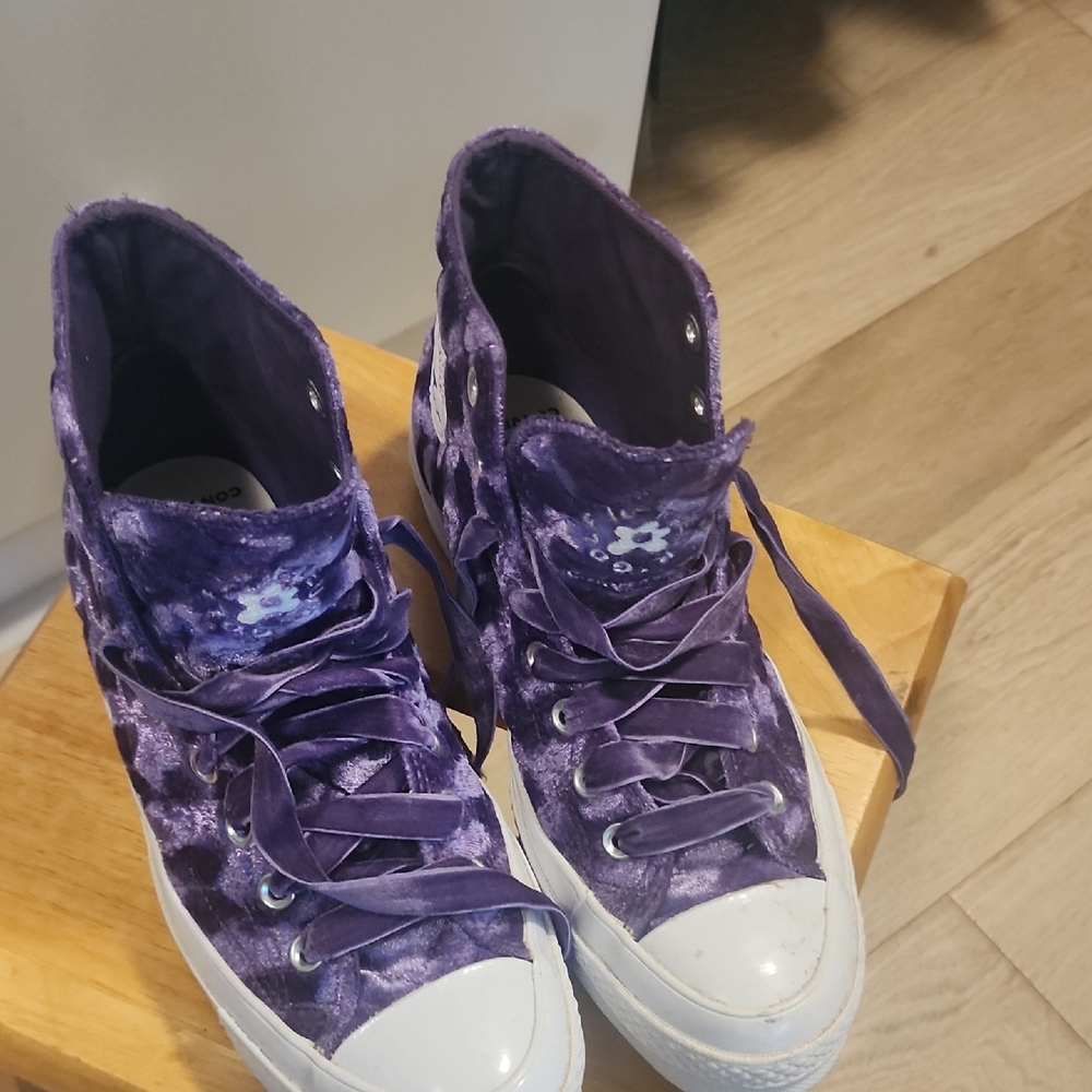Purple High-Top Sneakers